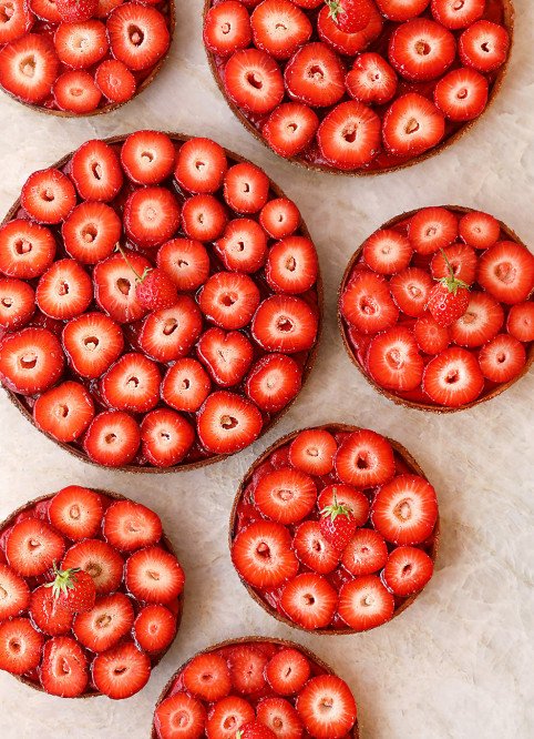 fleur-pavlova-fraise Tartelette Fraise